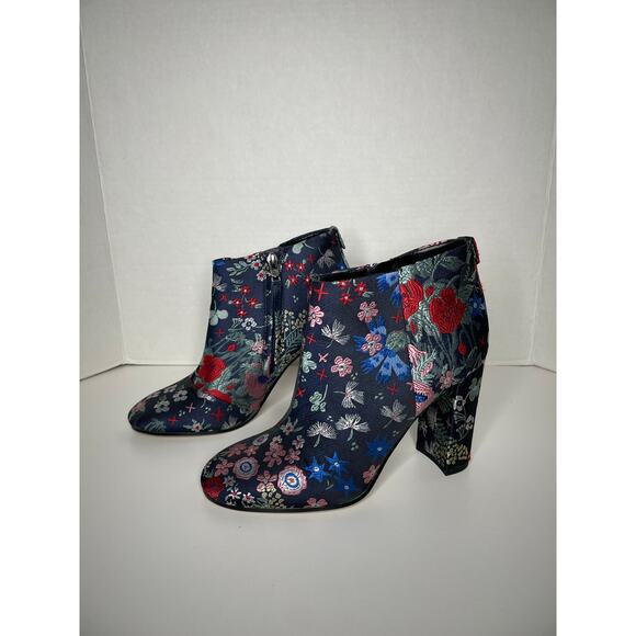 Sam Edelman Cambell Floral Brocade Booties Size 7.5 - Picture 1 of 8